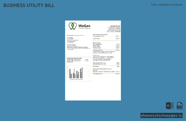 Beispielrechnung für Geschäftskunden von WeGen Energy Philippines (Philippinen)
